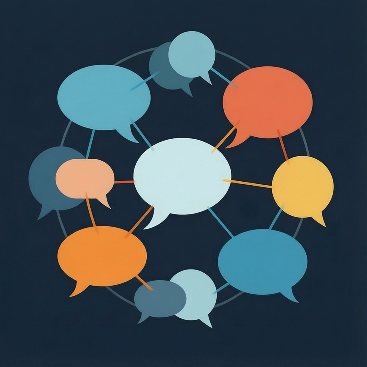 Connected Speech Bubbles Bakgrunner