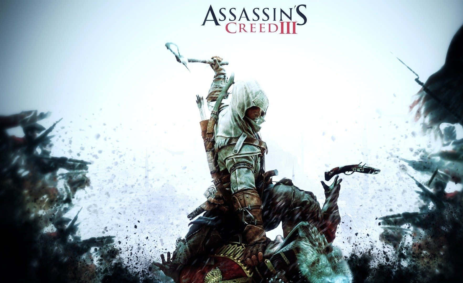 Connor Kenway in Action Wallpaper