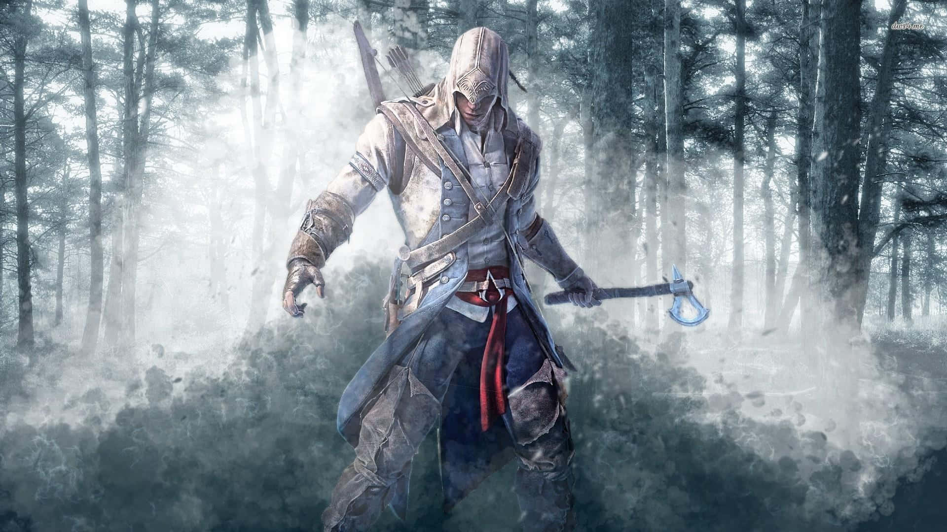 Connor Kenway, Assassin's Creed III protagonist, in action Wallpaper