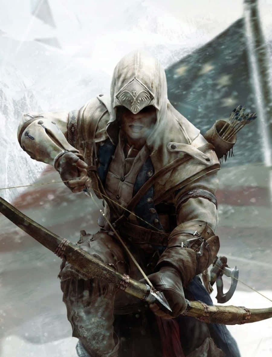 Connor Kenway, the fearless Assassin from Assassin's Creed III Wallpaper