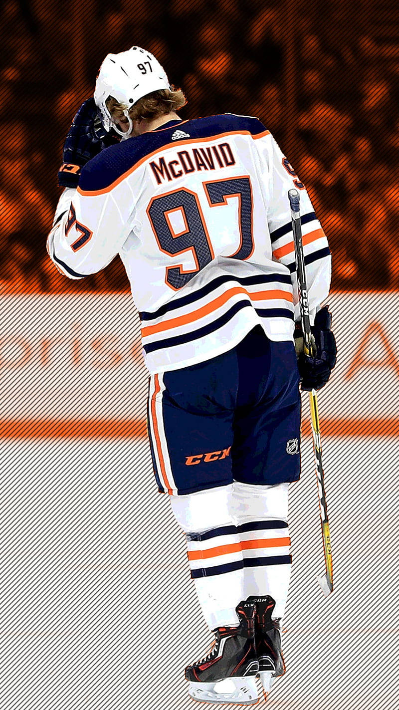 Connor Mcdavid Number 97 Edmonton Oilers Wallpaper