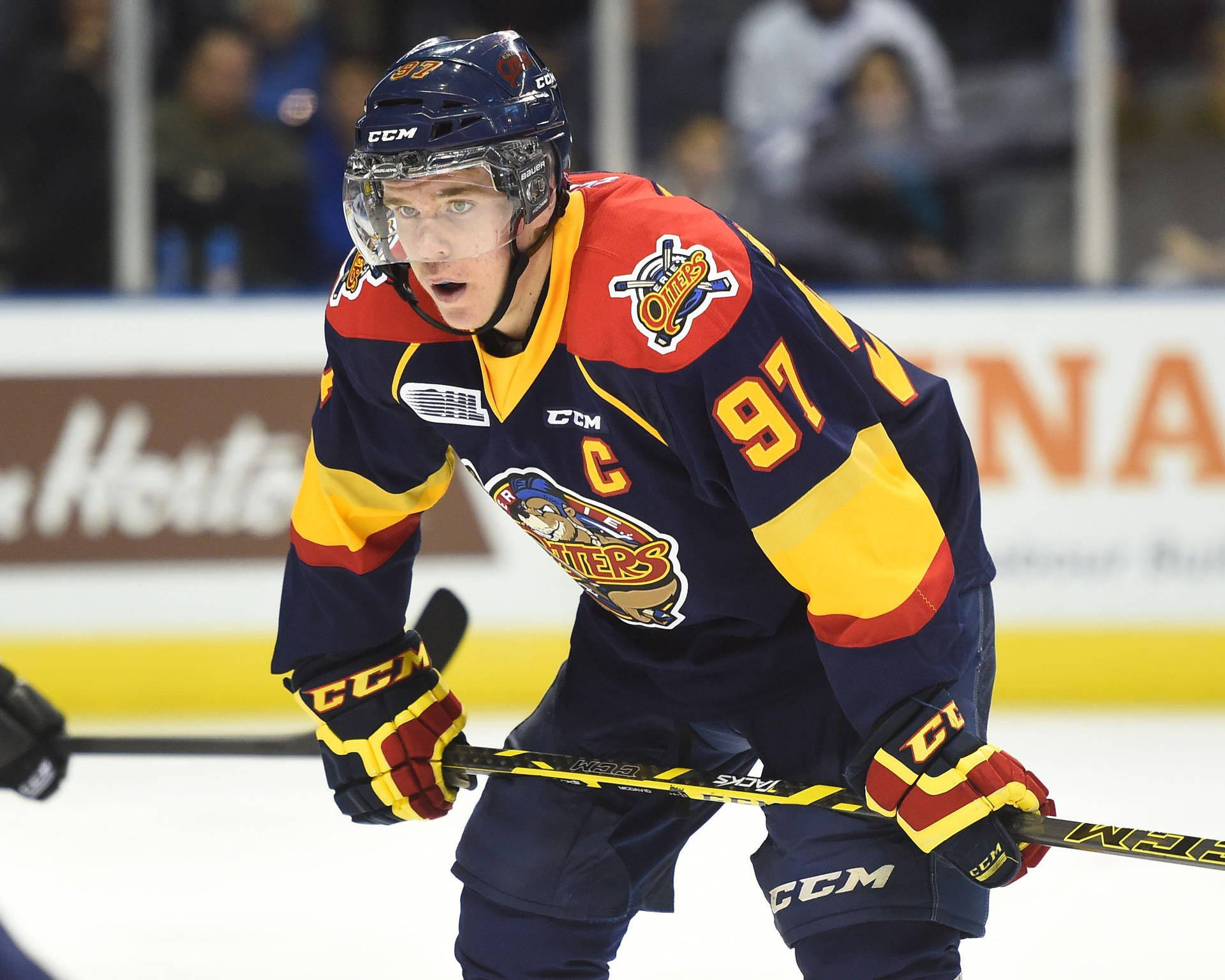 Connor Mcdavid Of Erie Otters Wallpaper