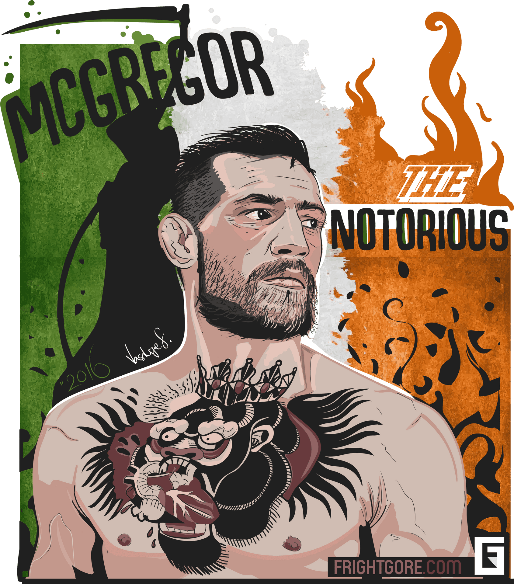 Conor Mc Gregor The Notorious Artwork PNG