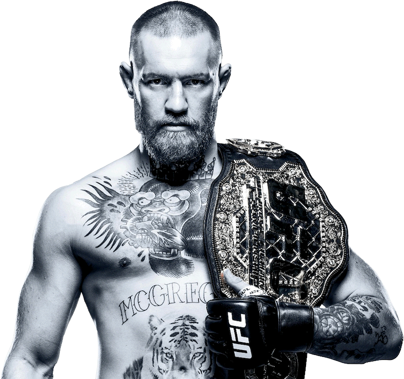 Conor Mc Gregor U F C Champion Pose PNG