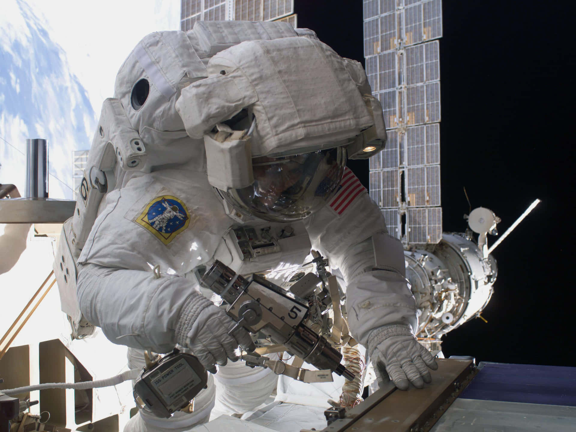 Conquering The Cosmos: Astronaut Hovering In Space