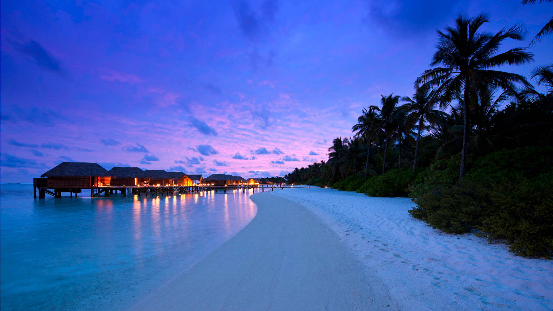 Conrad Maldives Rangali Island Beach Night Picture