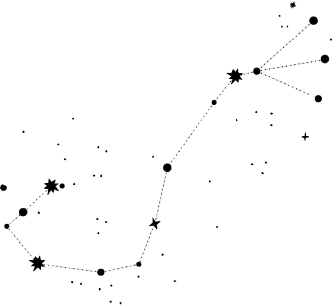 Constellation Drawing Outline PNG