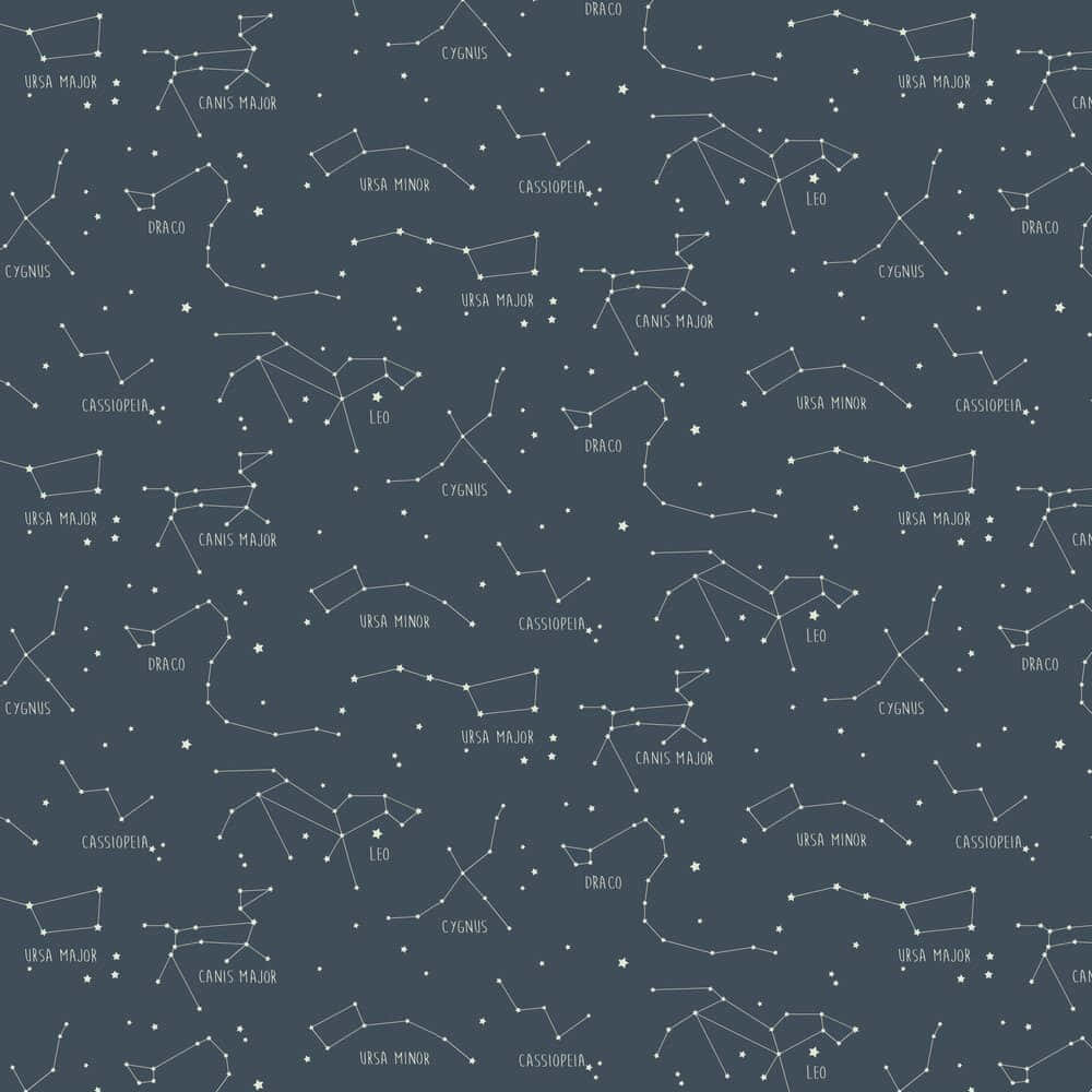Celestial Constellations in Night Sky Wallpaper