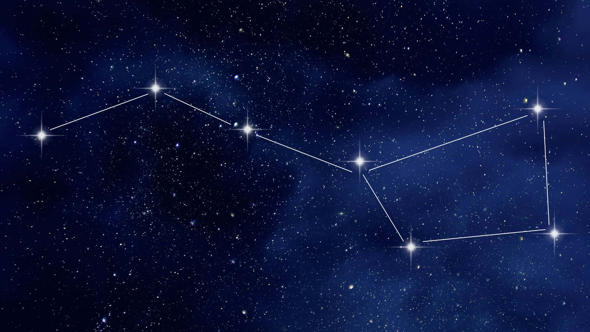 Nocheestrellada Llena De Constelaciones Brillantes. Fondo de pantalla