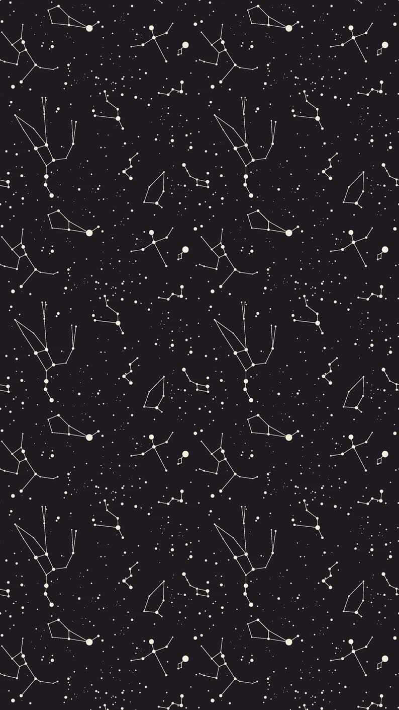 Starry Night Sky with Constellations Wallpaper
