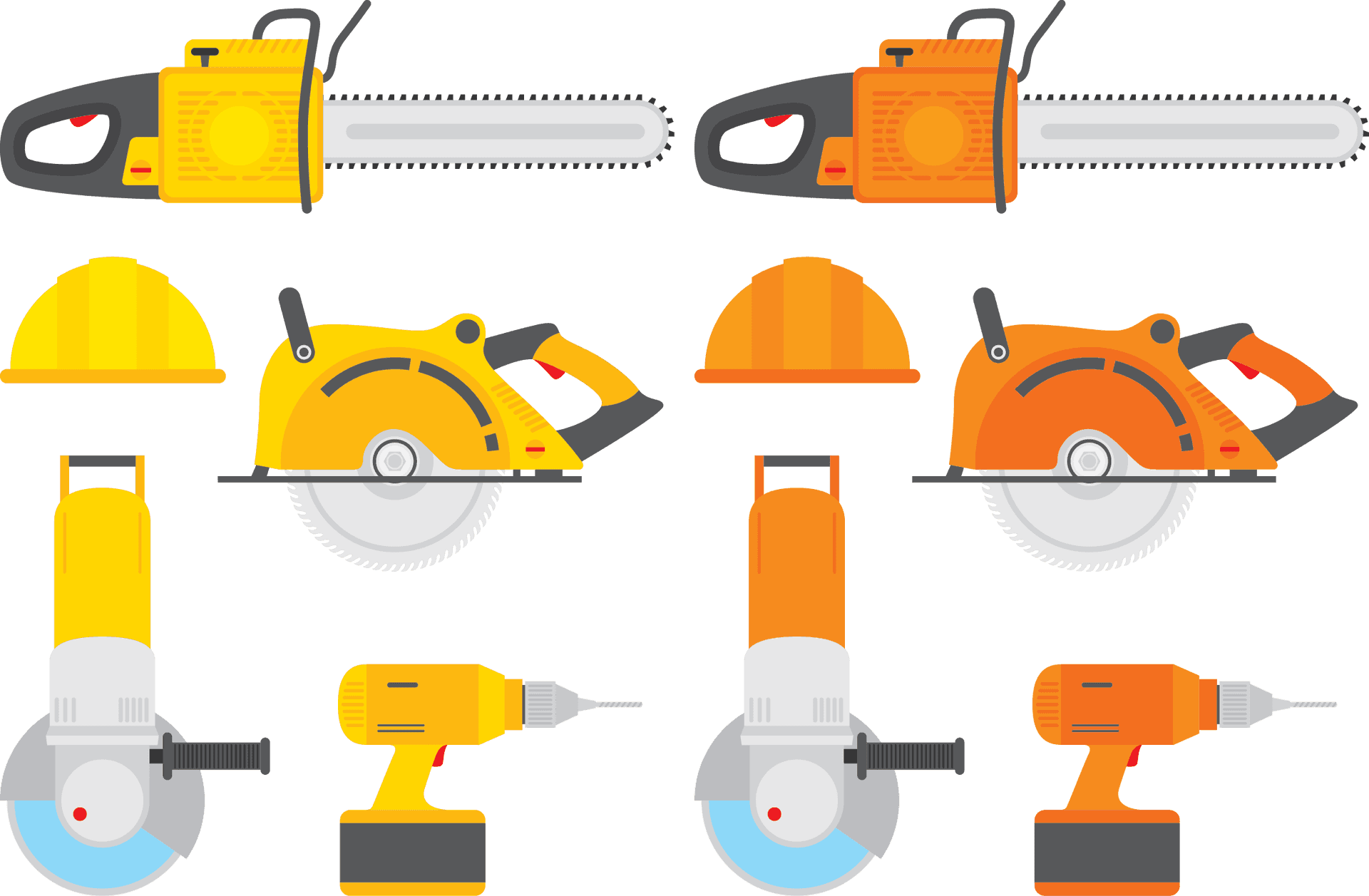 Construction Tools Vector Illustration PNG