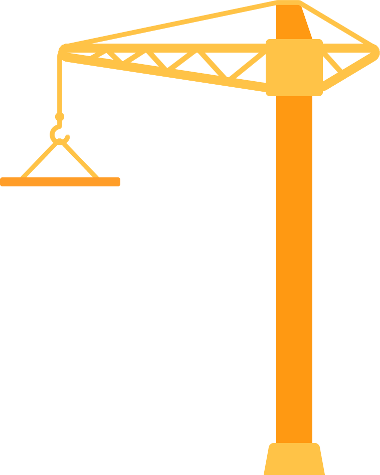 Construction Tower Crane Vector PNG