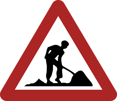 Construction Work Sign Silhouette PNG
