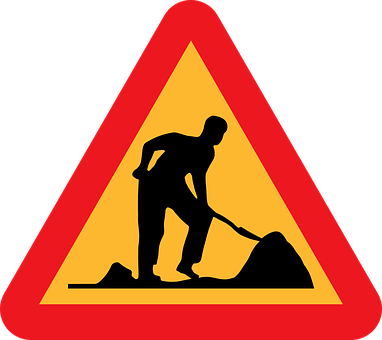 Construction Work Sign Warning PNG