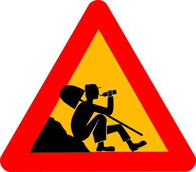 Construction Worker Drinking Sign PNG