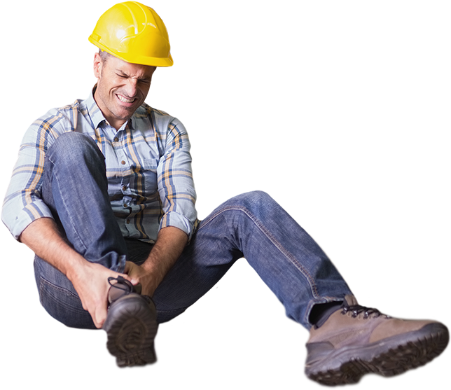 Construction Worker Foot Injury PNG