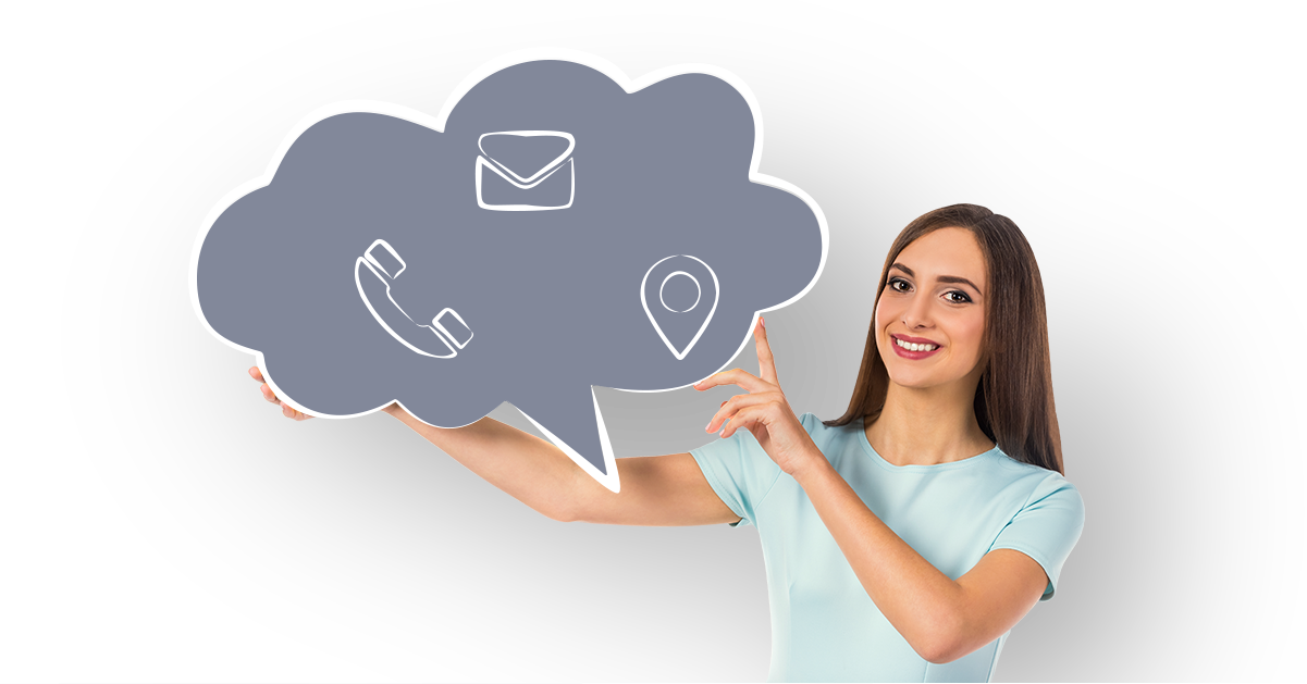 Contact Options Cloud Sign Woman PNG