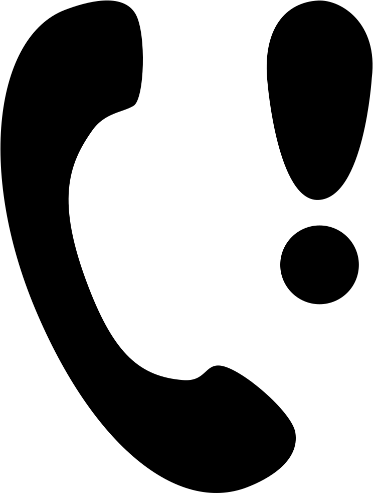 Contact Phone Icon Black PNG