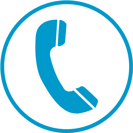 Contact Phone Icon Blue Circle PNG