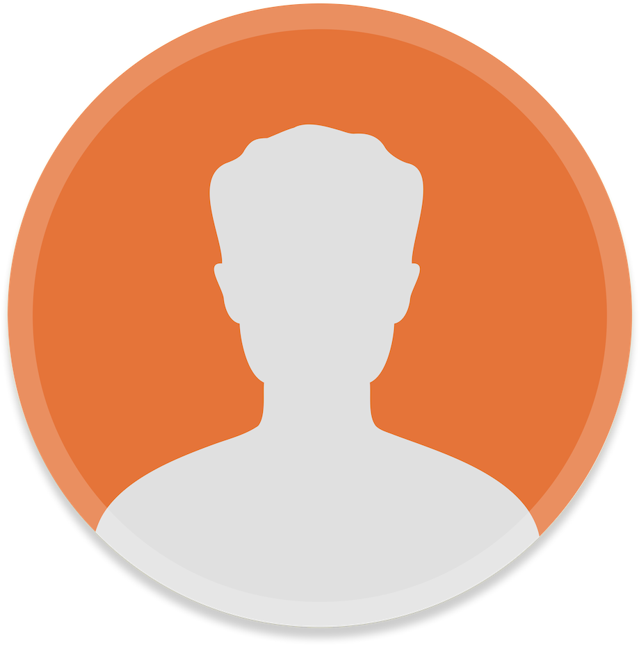 Contact Profile Icon Orange Background PNG