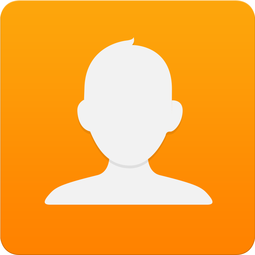 Contact Profile Icon Orange Background PNG