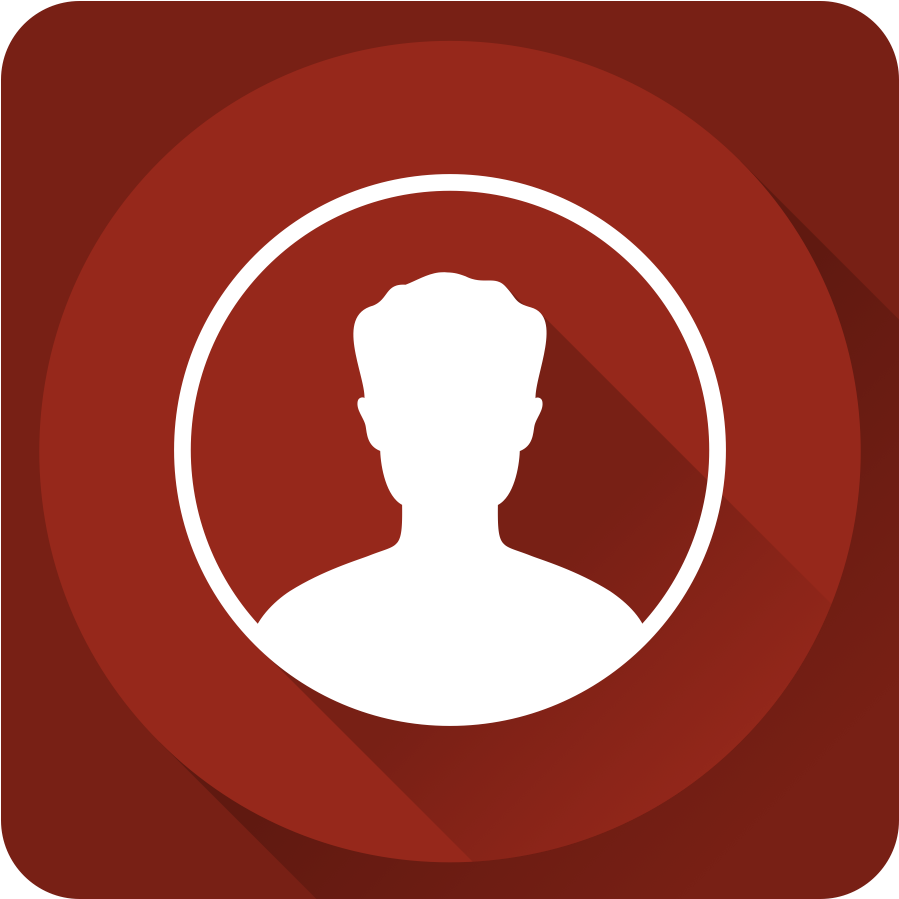Contact Profile Icon Red Background PNG