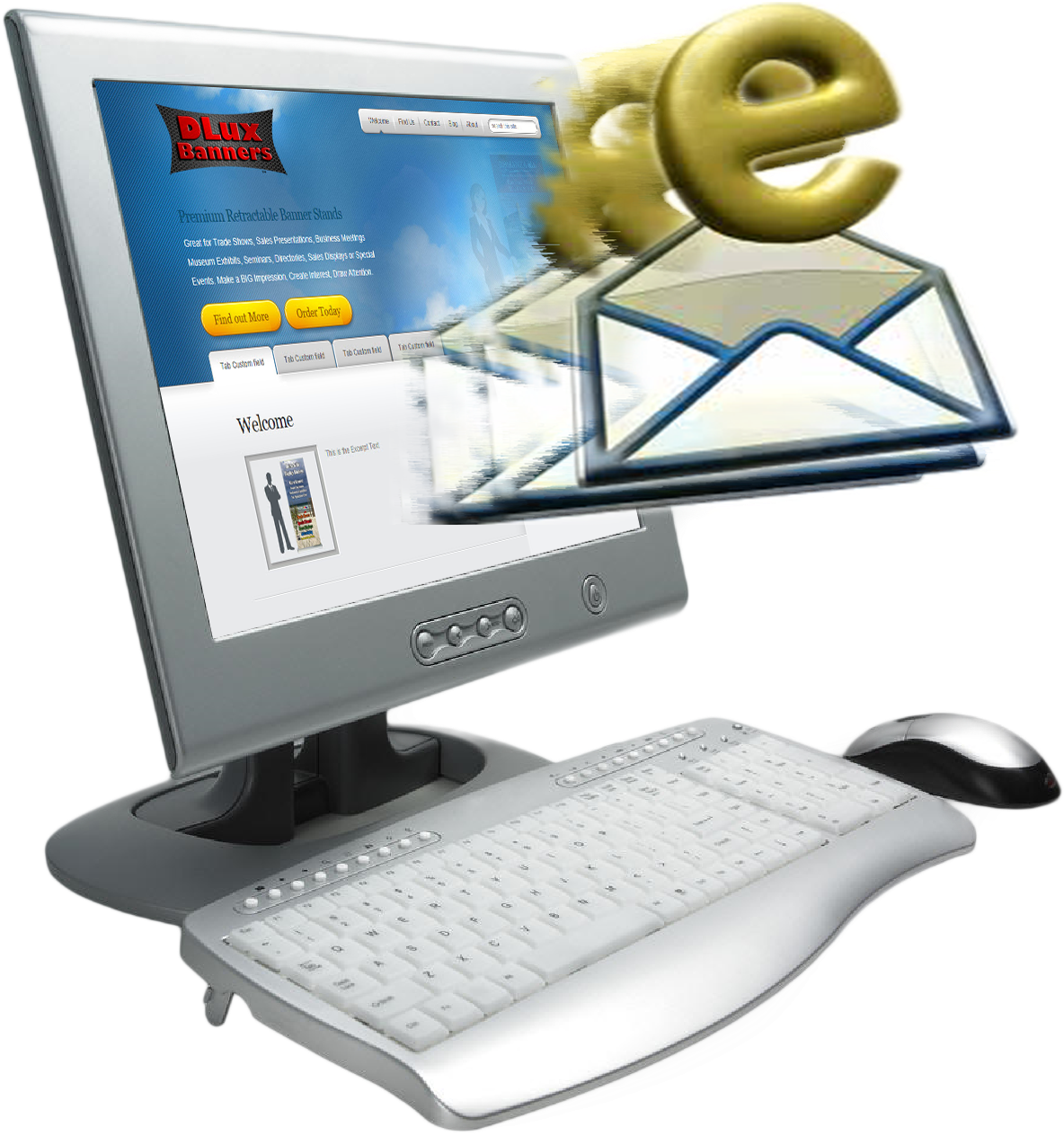 Contact Us Email Concept PNG