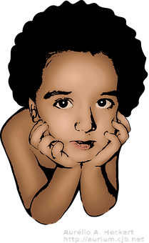 Contemplative Face Illustration PNG