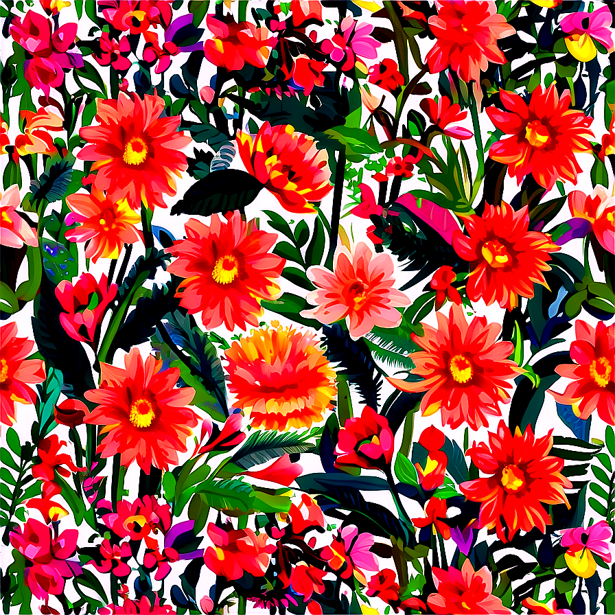 Contemporary Flower Print Png 83 PNG