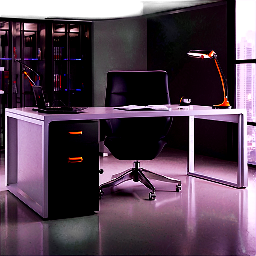 Contemporary Office Desk Png One PNG