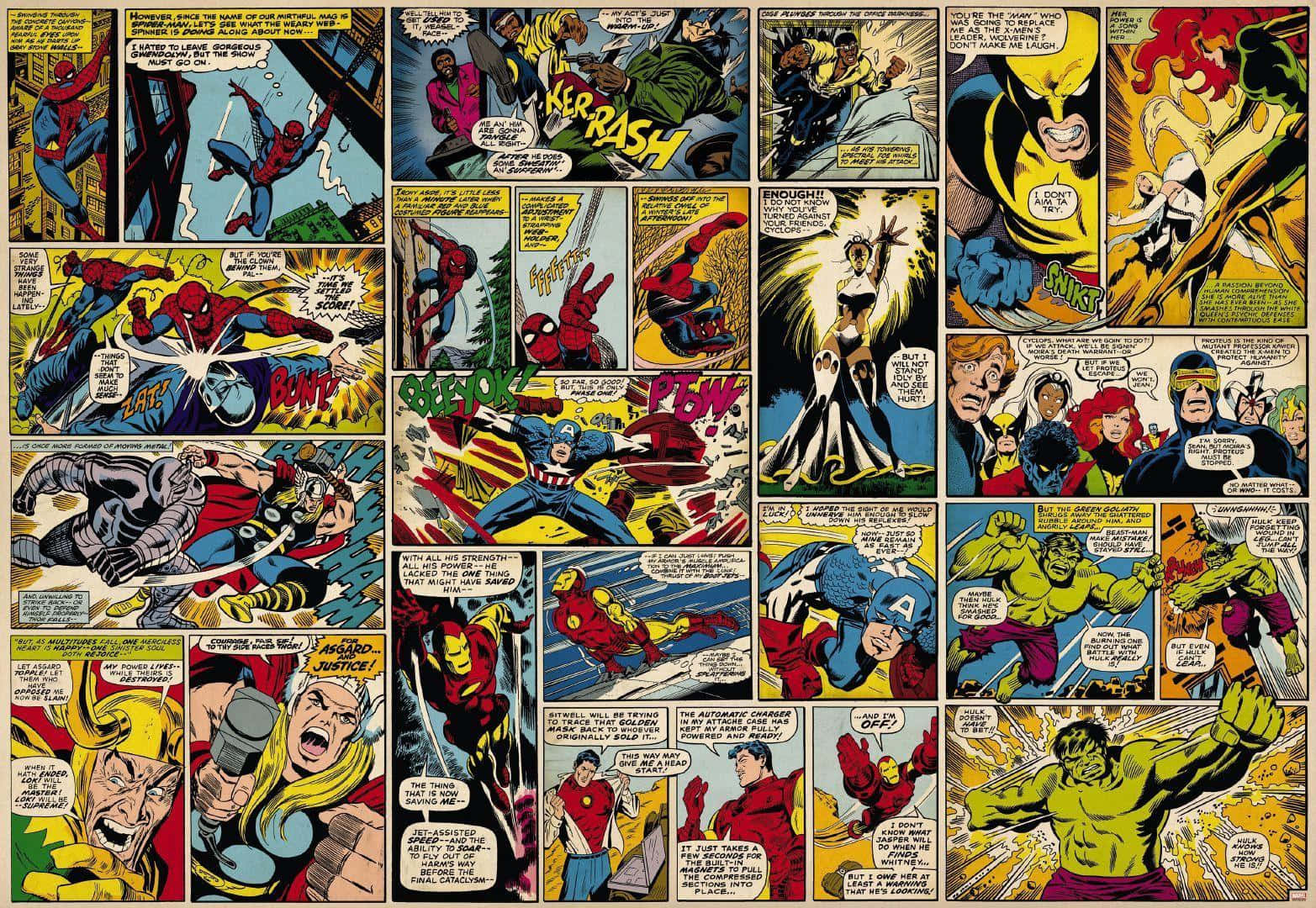 Contemptuous Comics Collage Wallpaper