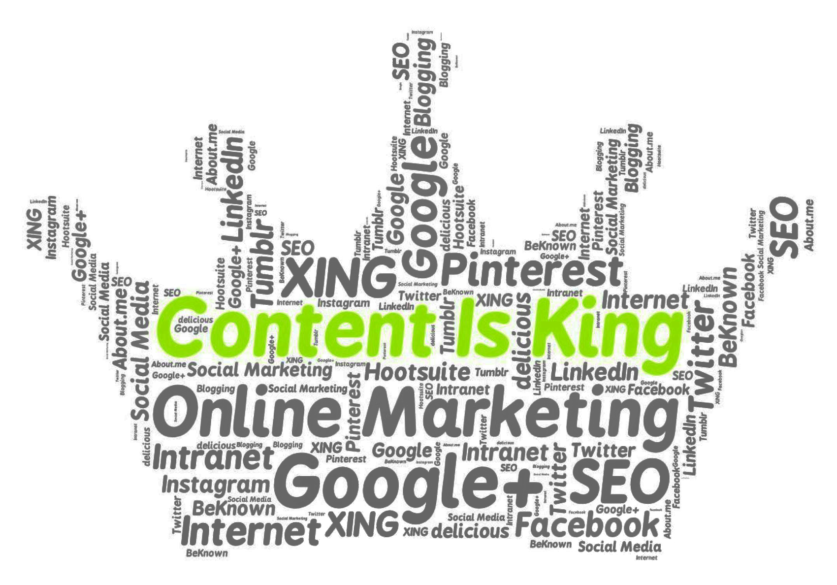 Content Is King Online Marketing Concept PNG