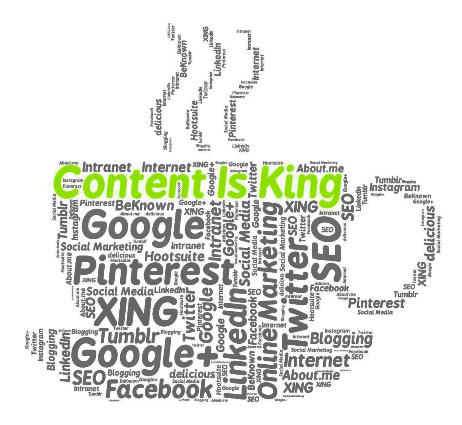 Content Is King Social Media Coffee Cup PNG