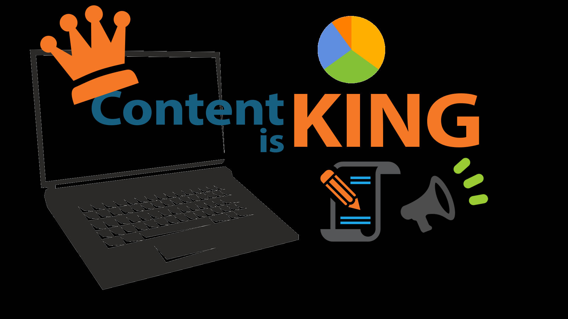 Content Is King Text Graphic Background
