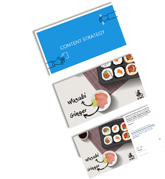 Content Strategyand Sushi Business Cards PNG