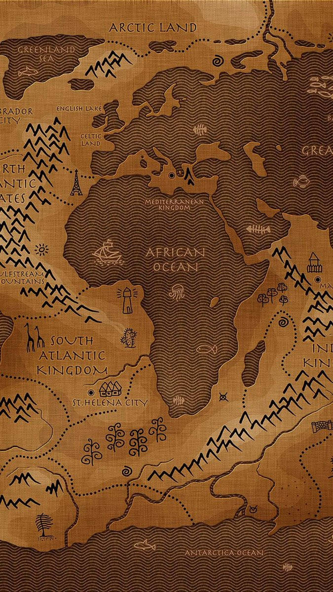 Continent Map Africa Iphone Background
