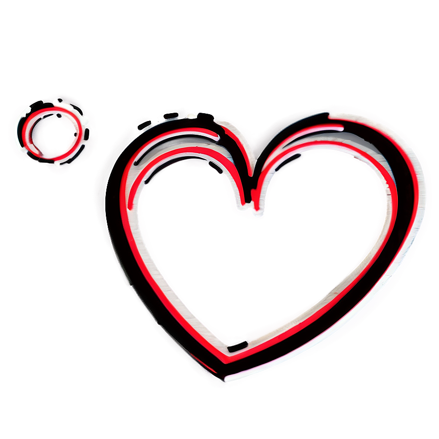 Continuous Heart Line Design Png Hhb75 PNG