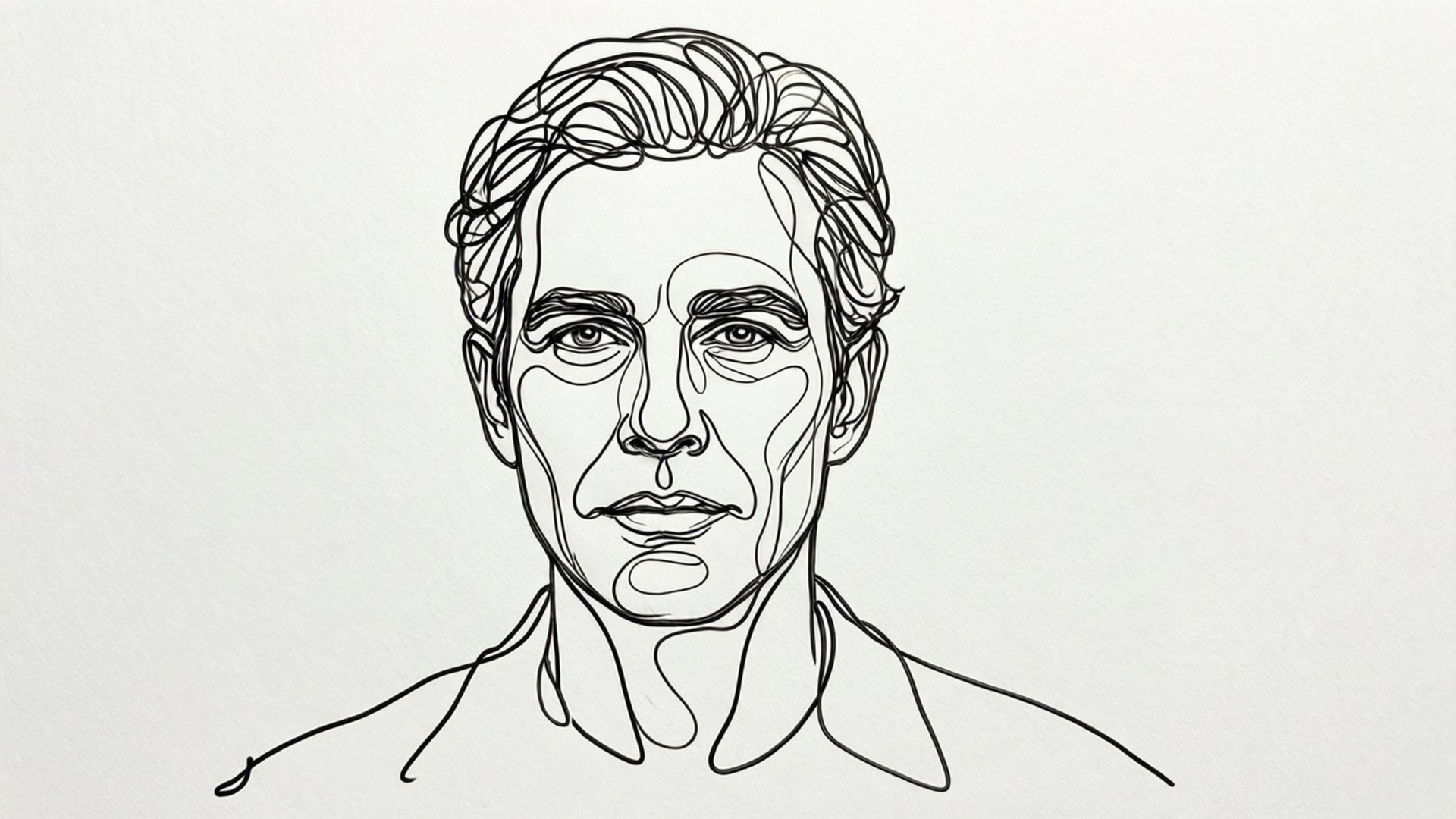 Continuous Line David Wallpaper