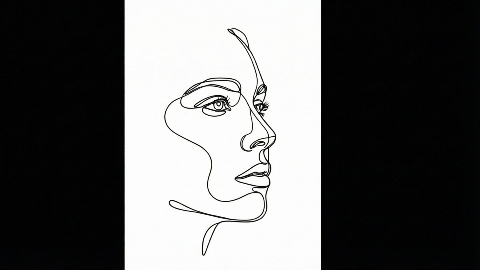Continuous Line Face Achtergronden