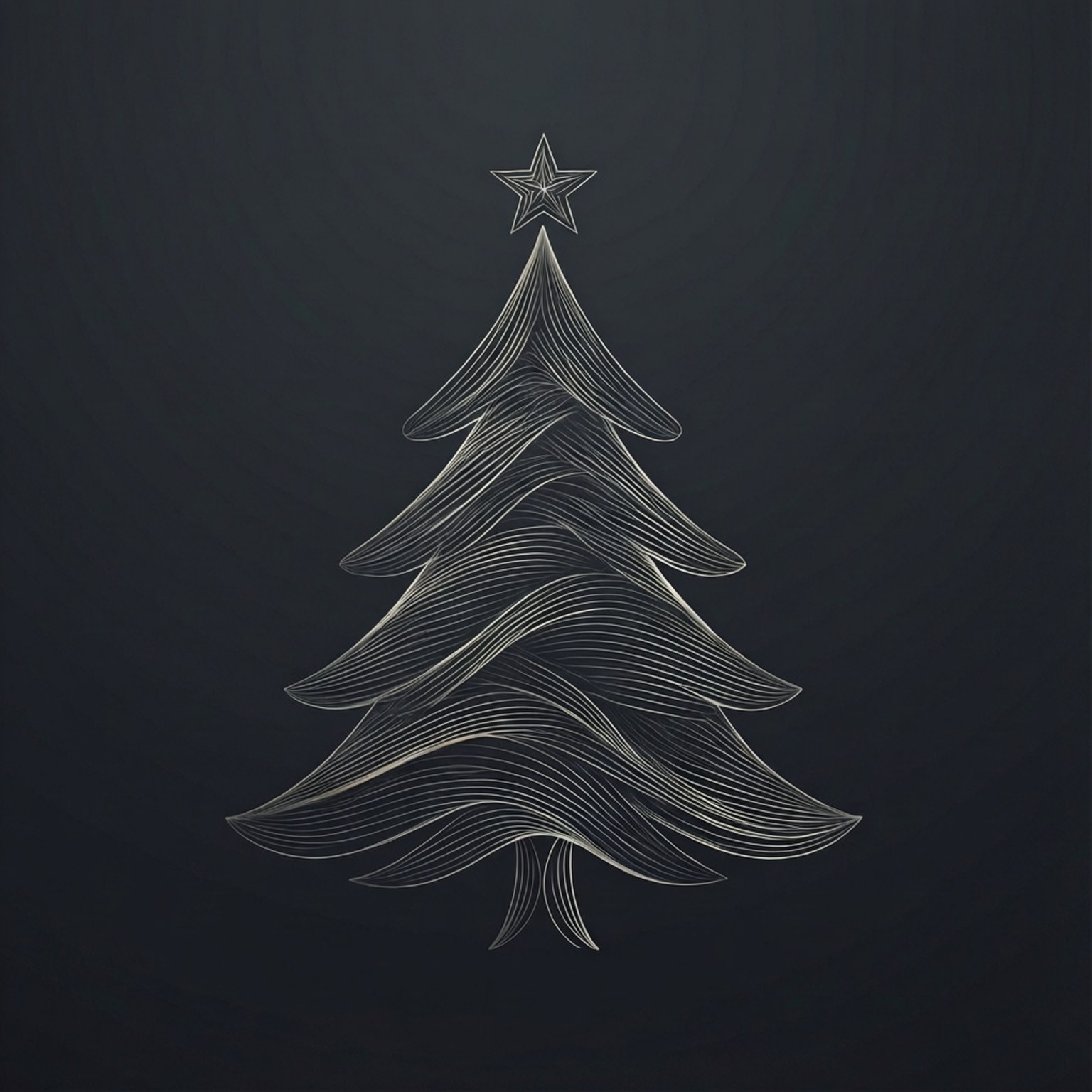 Continuous Line Tree Wallpaper