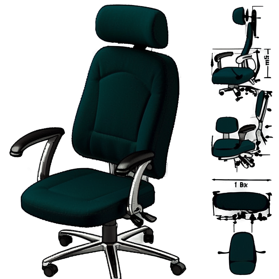 Contoured Desk Chair Png Phr PNG