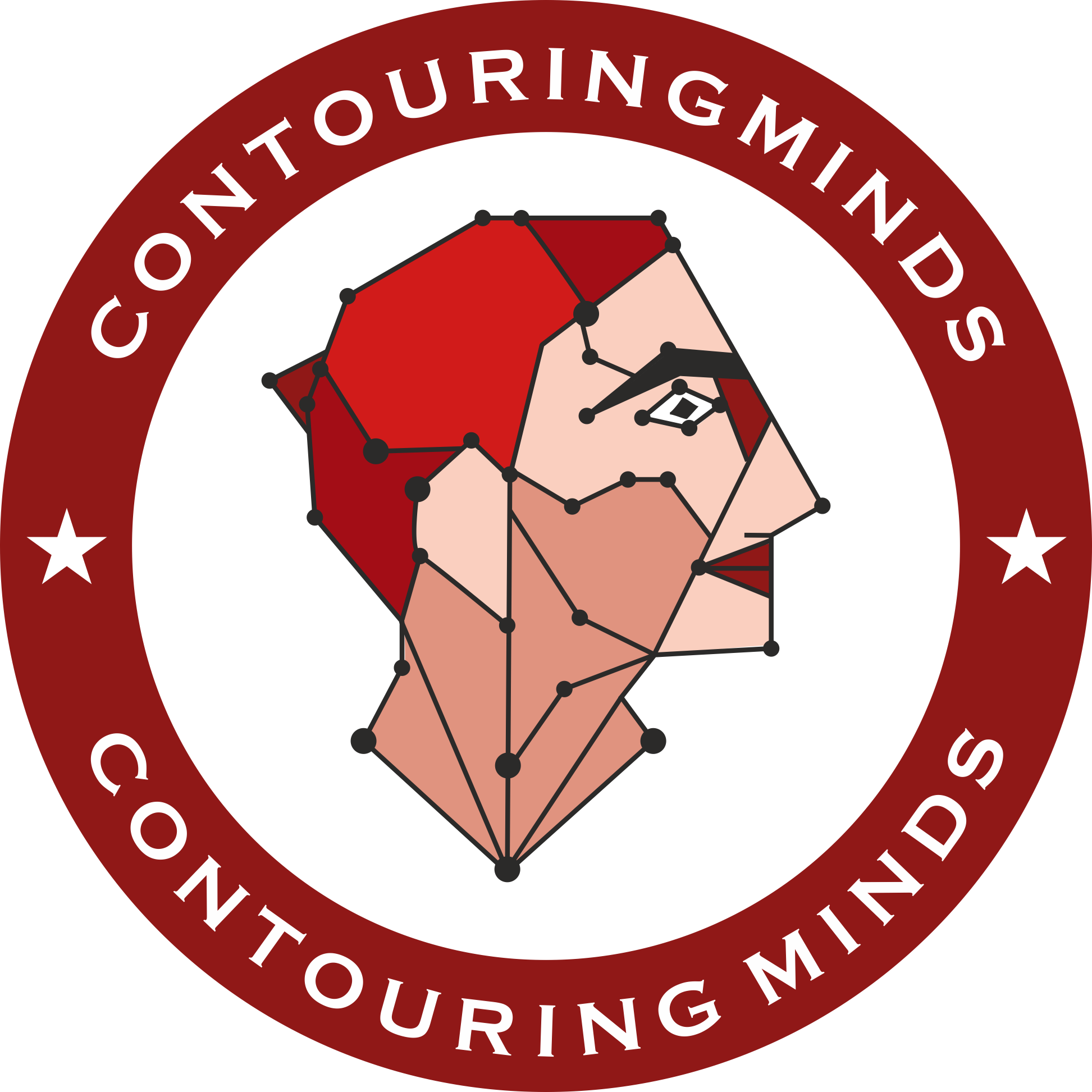 Contouring Minds Logo Geometric Design PNG