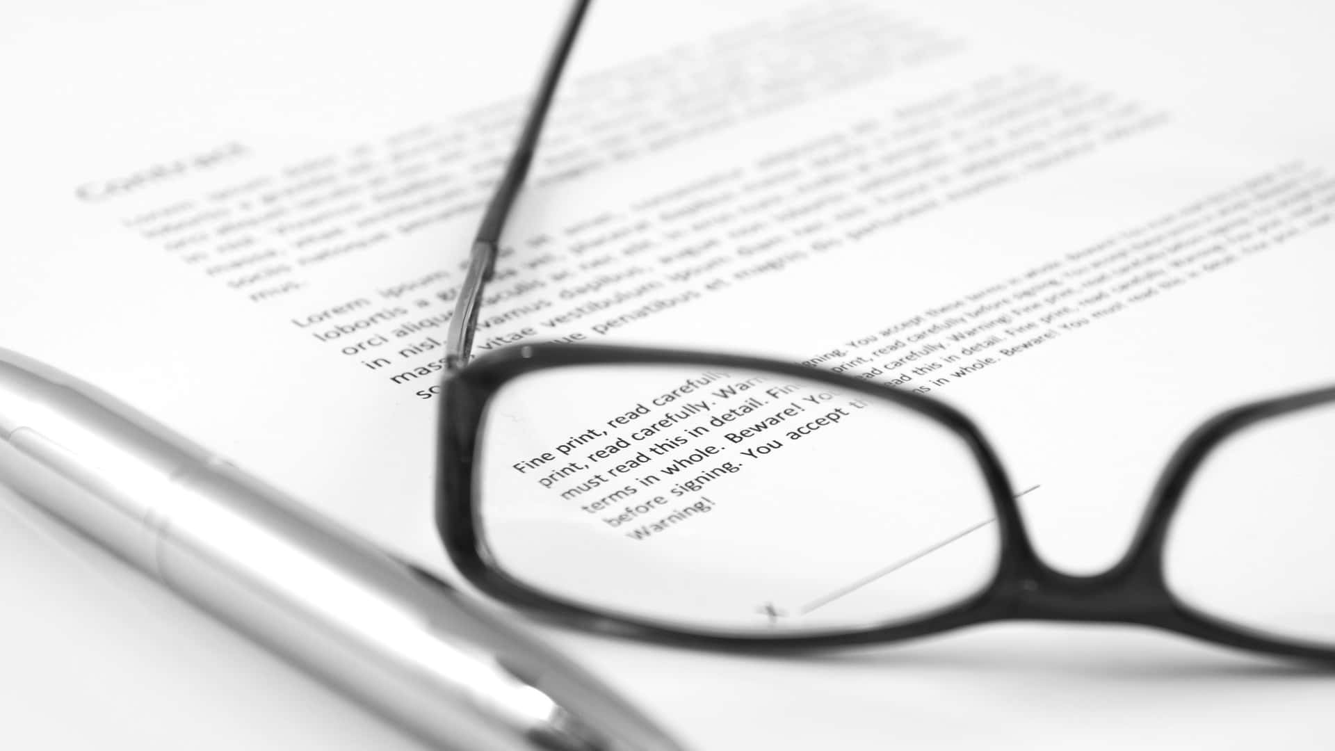 Contract And Black Eyeglasses Wallpaper