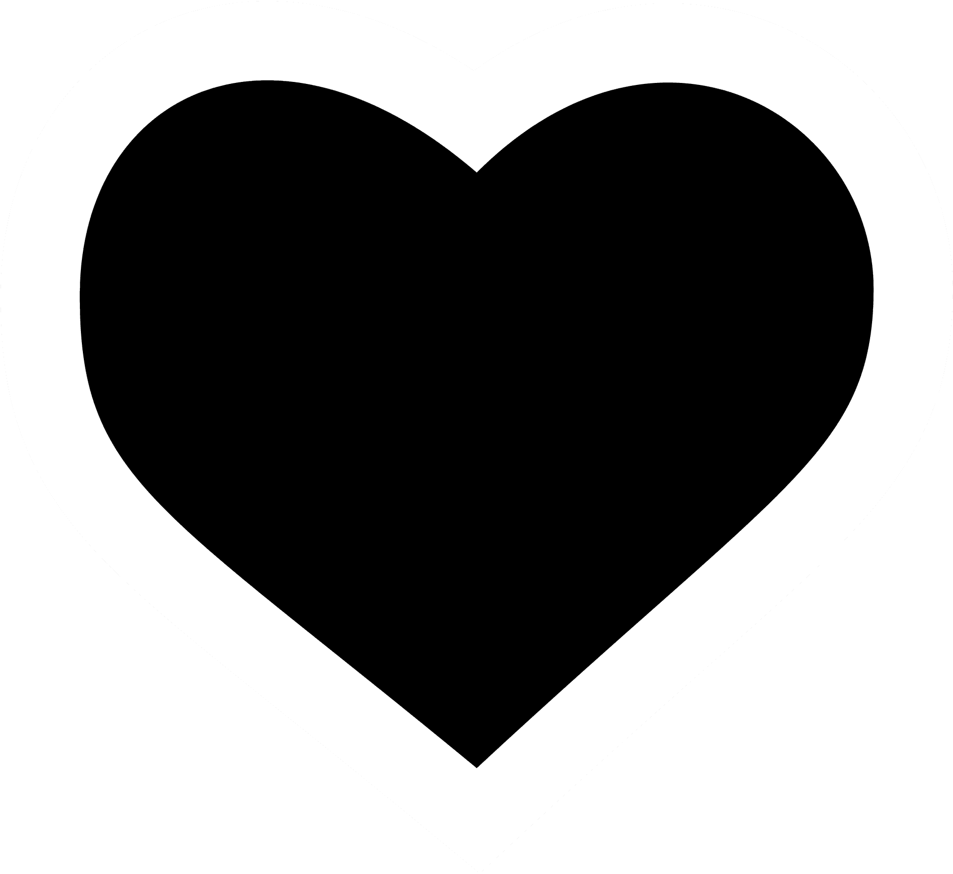 Contrasting Heart Graphic PNG
