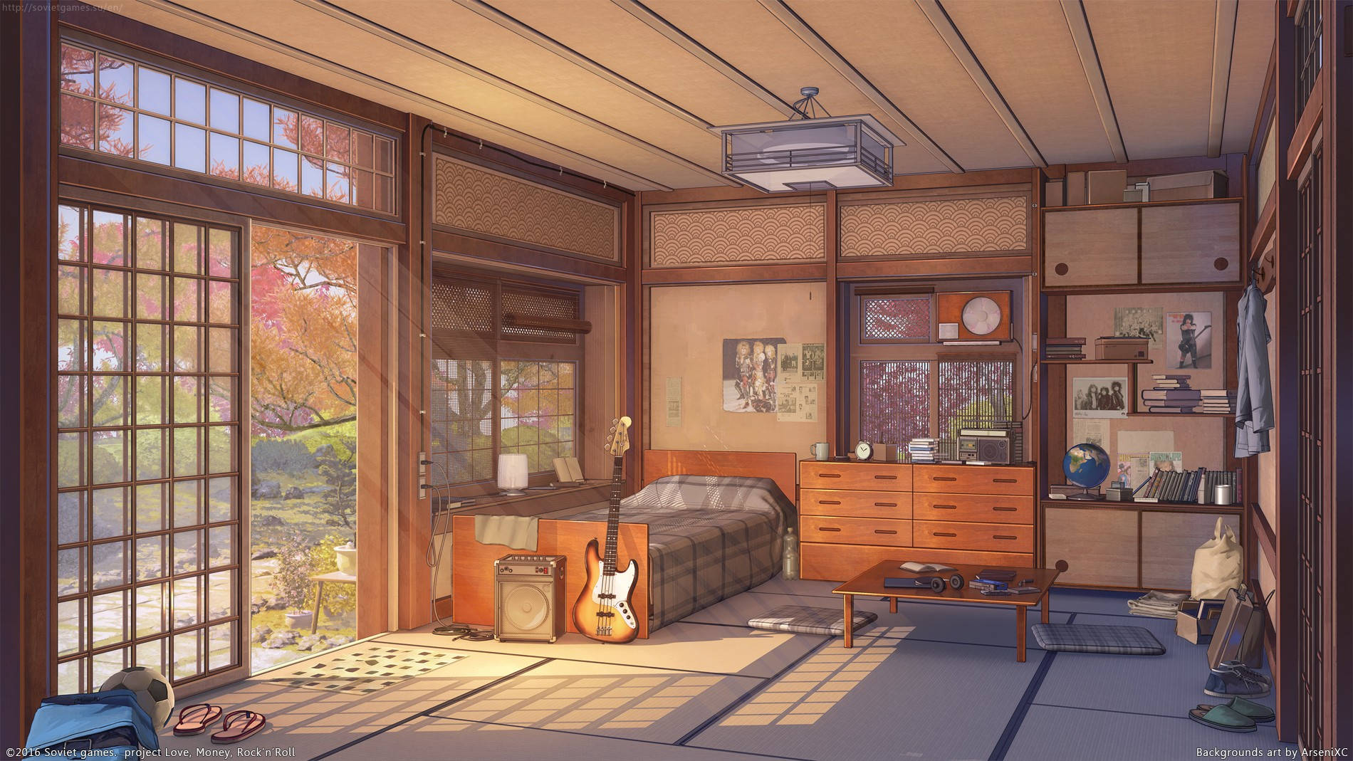 Estiloconvencional De Dormitorio De Anime Fondo de pantalla