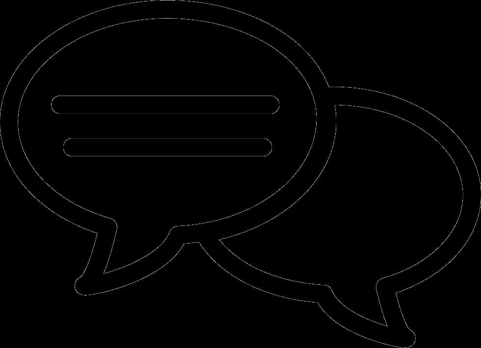 Conversation Bubbles Outline PNG