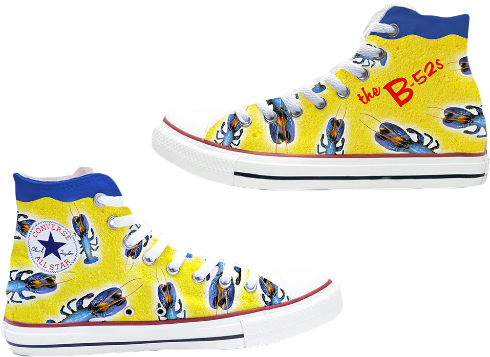Converse B52s Lobster Design Sneakers PNG