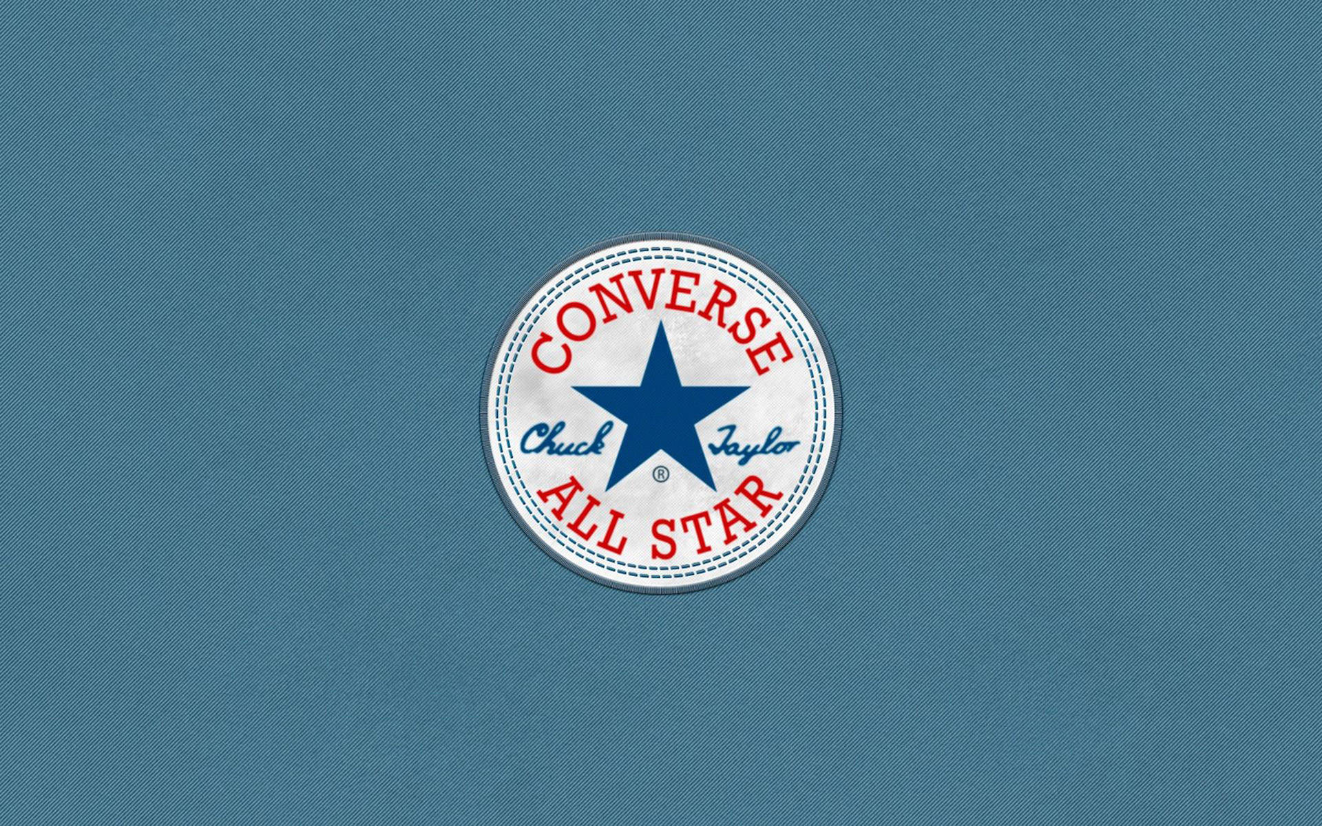 Converse Logo Blå Baggrund Wallpaper