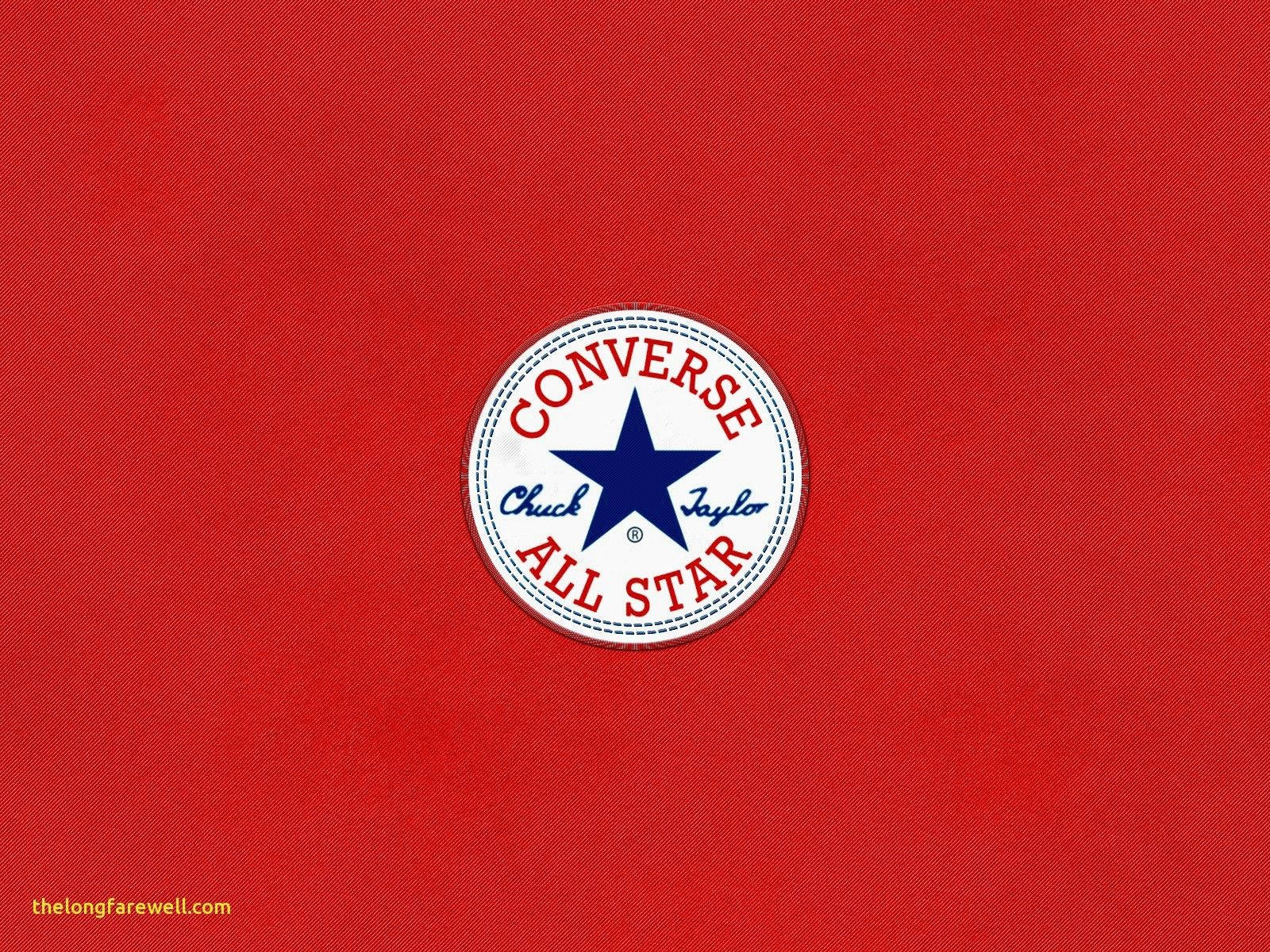 Converse Logo In Red Aesthetic Wallpaper
