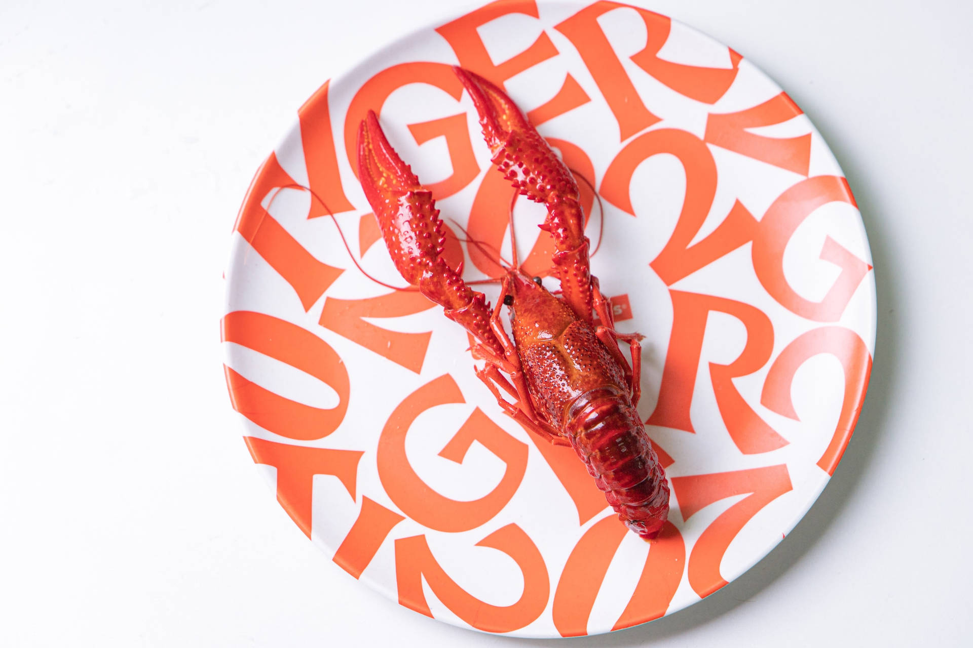 Cooked Crayfish In Plate Wallpaper